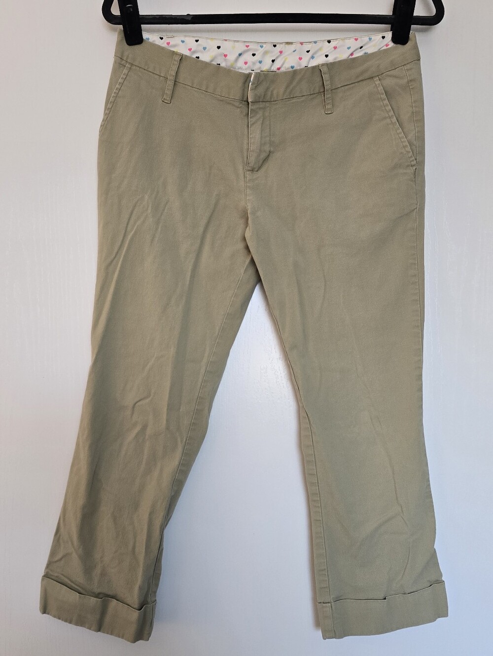 Hurley - Vintage Y2K 90s Capri Cuffed Crop Heart-Lining Pants W Pockets